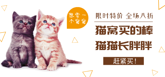 宠物猫窝猫粮促销微博焦点图