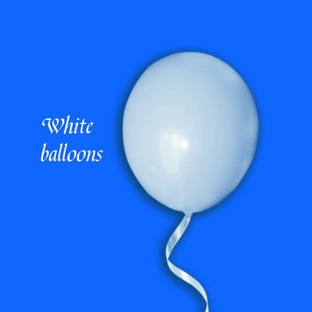 白色气球手机微博封面