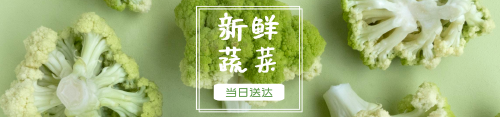 绿色新鲜蔬菜淘宝banner