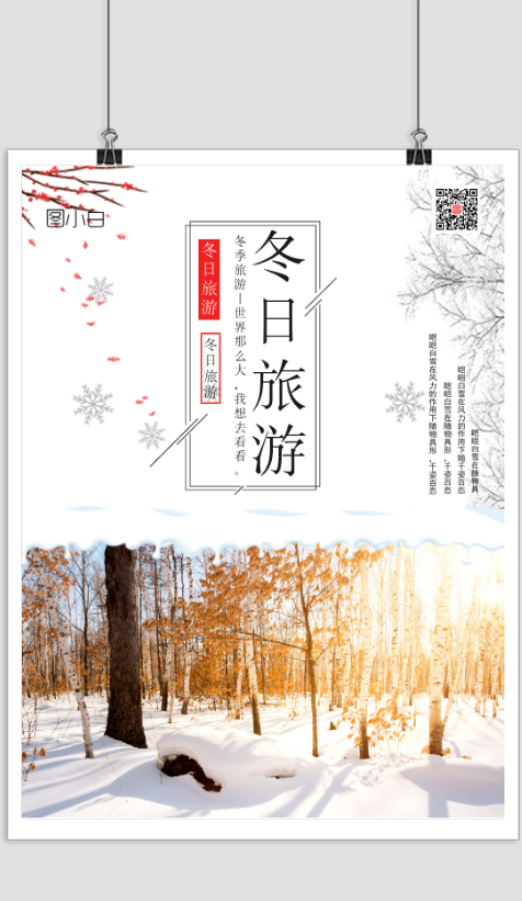 大气冬季旅游宣传海报