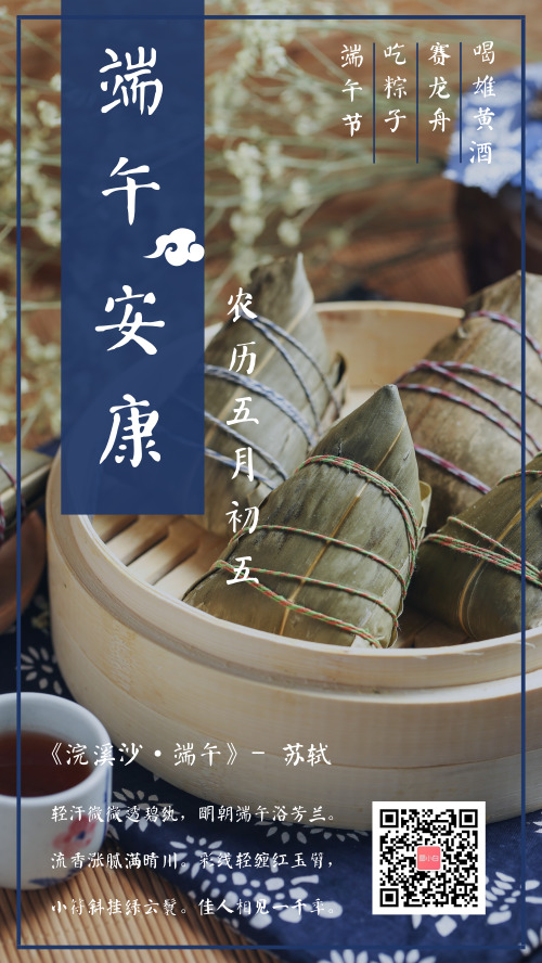 中国传统节日端午节宣传海报