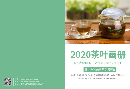 小清新绿色茶叶宣传画册