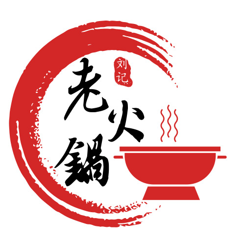 中国风老火锅美食logo设计