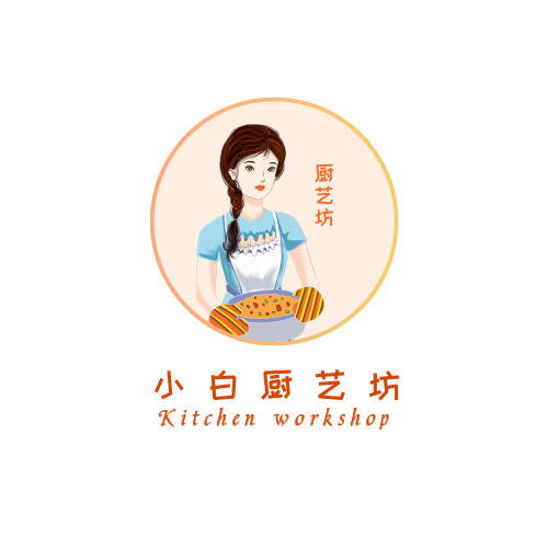 简约卡通厨艺坊logo