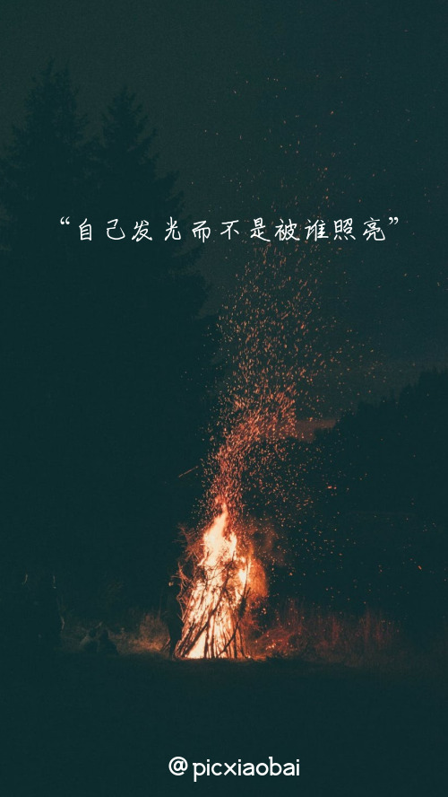 簡(jiǎn)約夜晚篝火手機(jī)壁紙