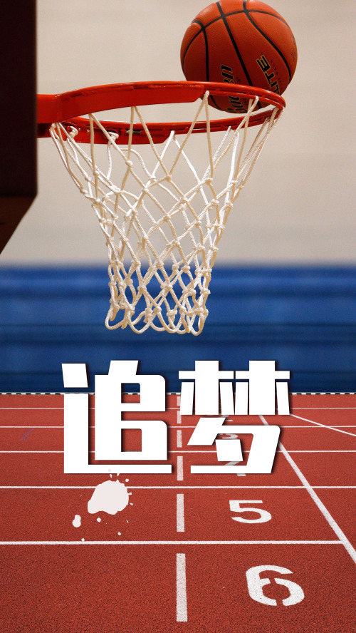 简约篮球追梦企业文化宣传海报