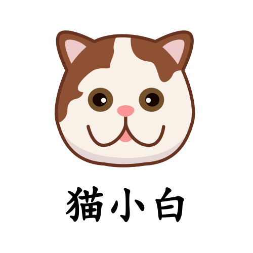 简约插画猫咪宠物logo设计